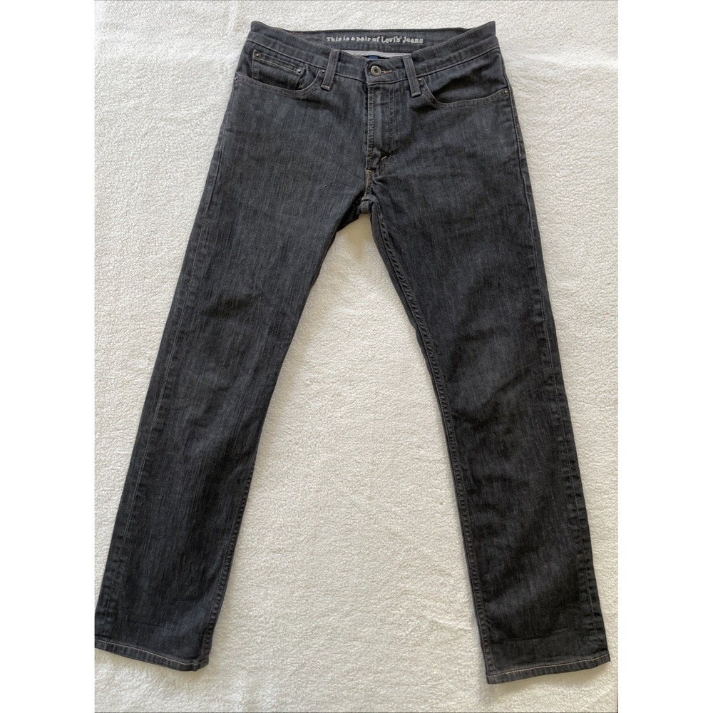 Levi's 514 Slim Straight Jeans Mens 31x32 Dark Gray Stretch Denim 514-0414
